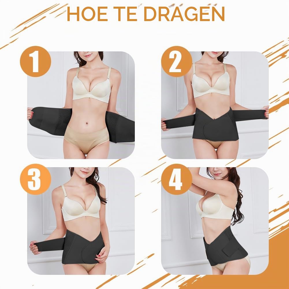 Thumbnail 4 de ACWOO 4817245 buikband na de bevalling, dubbele verstelband, maat 120 cm