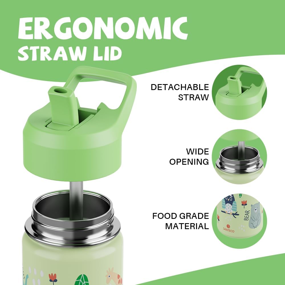 Thumbnail 3 de SANTECO Botella infantil isotérmica 500ml con pajita 🚰