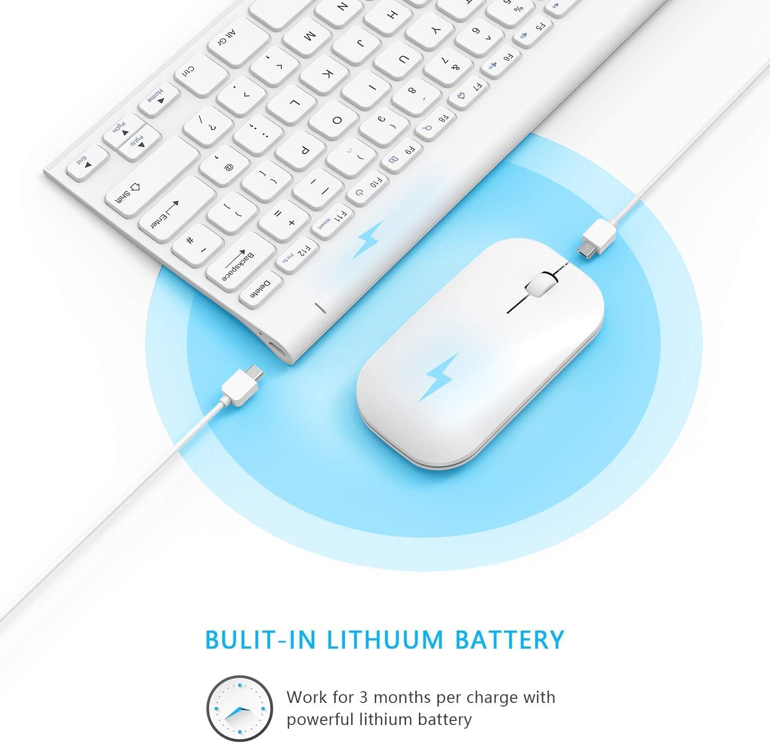 Detalle de Seenda WGJP-031 wireless keyboard, compact combo