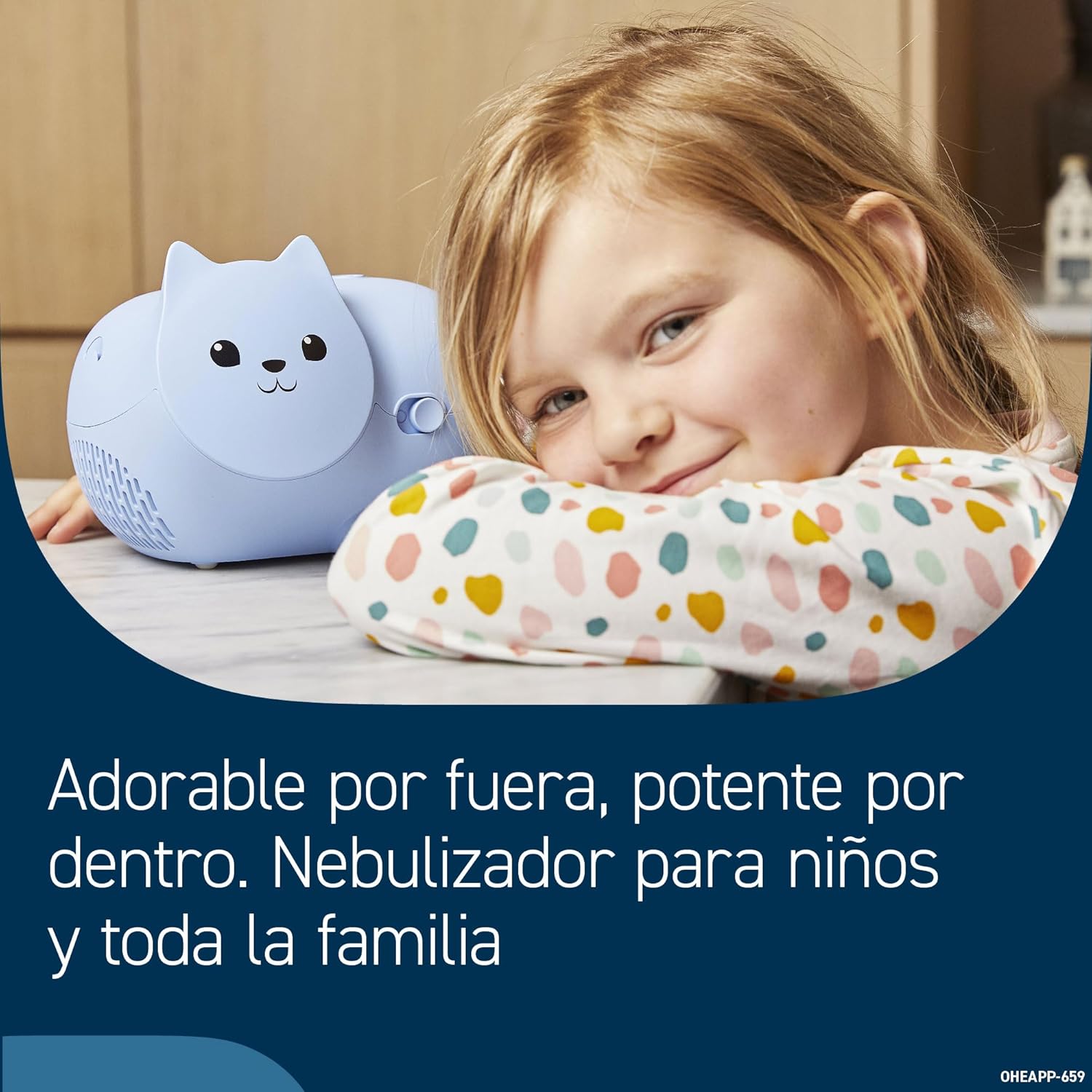 Detalle 2 de Omron Nami Cat Nebulizador para toda la familia 🐱