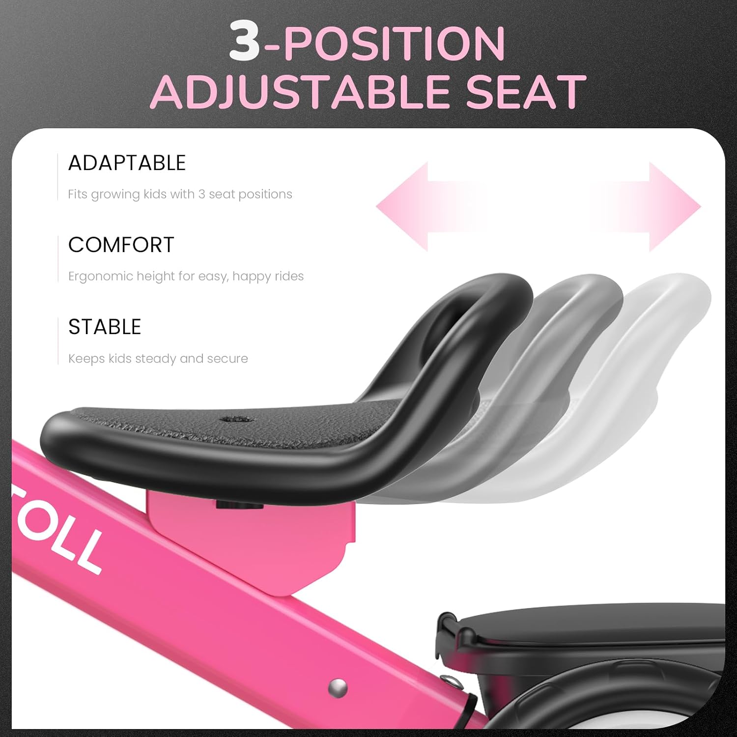 Detalle de Umatoll Tricycle for Toddlers 3-Position Seat 2-5