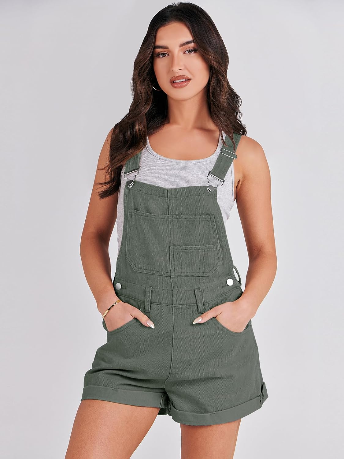 Thumbnail 4 de ANRABESS Women's Denim Shorts Overalls — Loose Fit Jumpsuit for Summer 2026