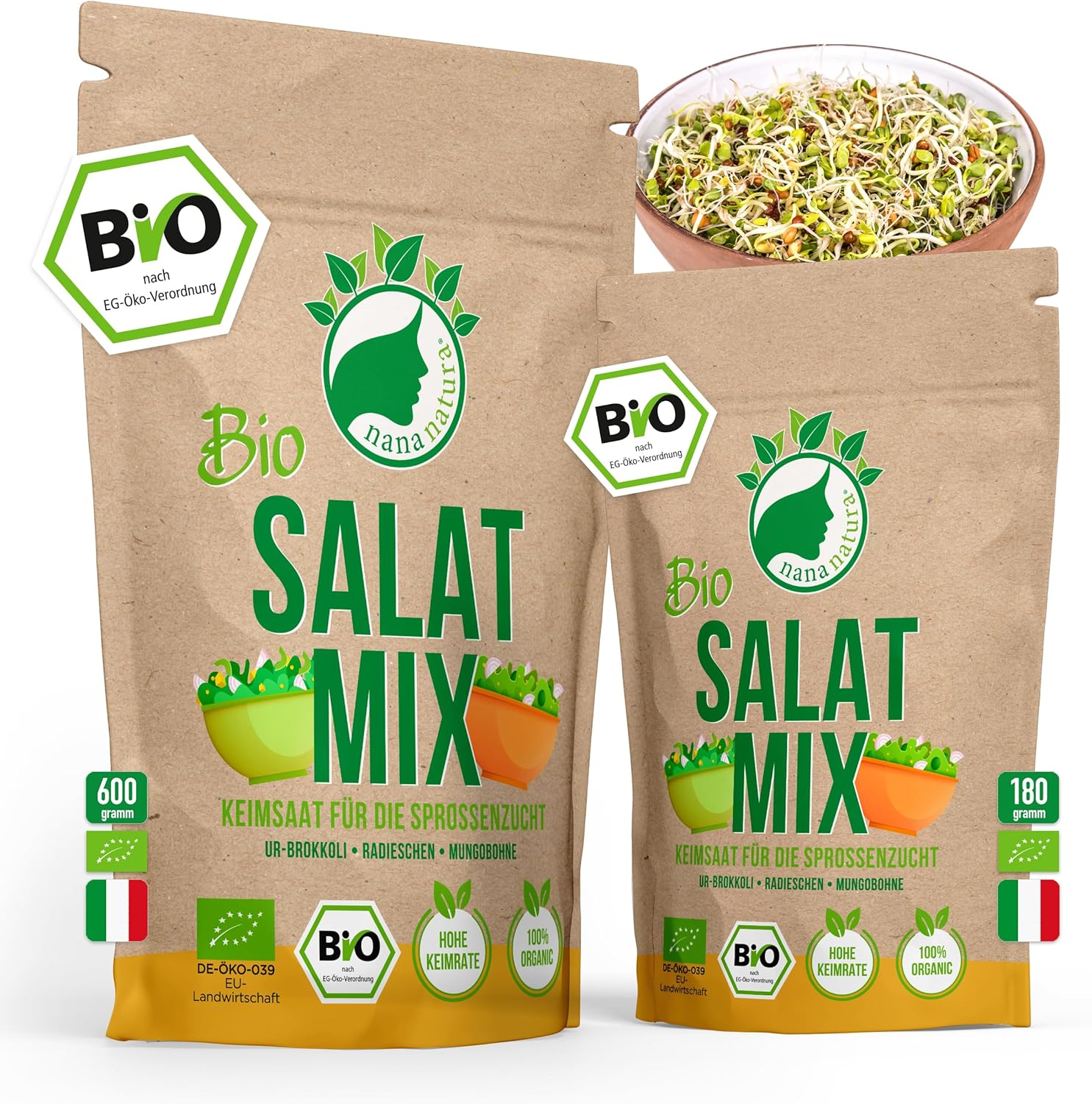 Thumbnail 6 de NanaNatura Bio Ur-Brokkoli Sprossen Samen 180 g – Keimfähige Brokkoli-Samen mit hohem Sulforaphan-Gehalt