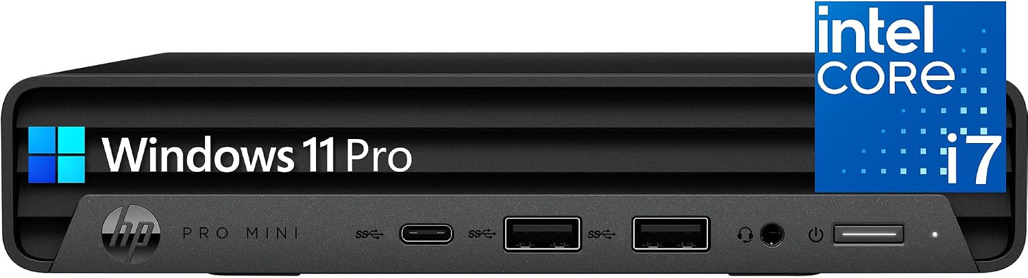 Detalle de HP Mini PC Desktop Computer, Intel Core i7-12700T