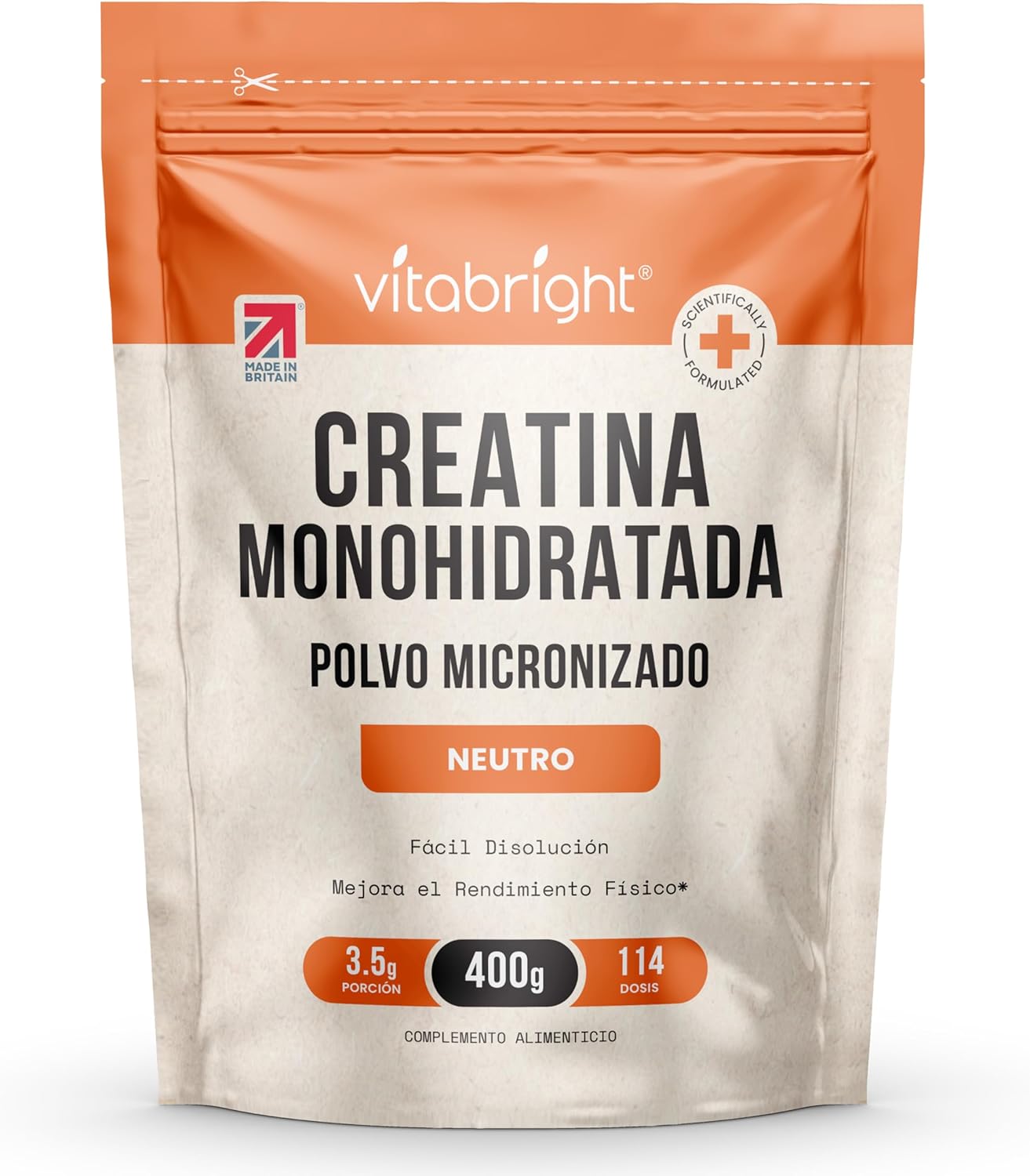 Detalle de Vitabright Creatina Monohidratada polvo 400 g