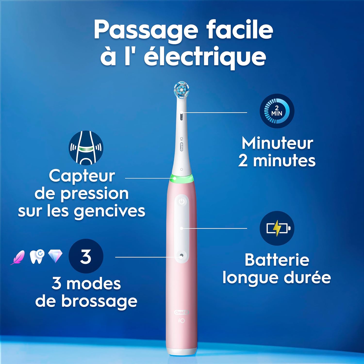 Detalle de Oral-B iO 3, 3 modes de nettoyage