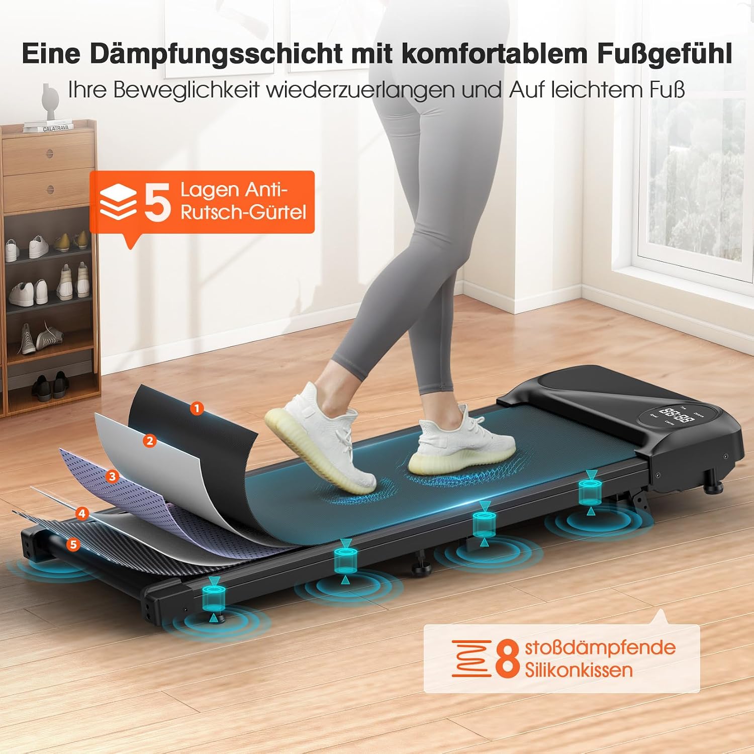 Detalle 2 de THERUN Walking Pad Laufband 2,5 PS