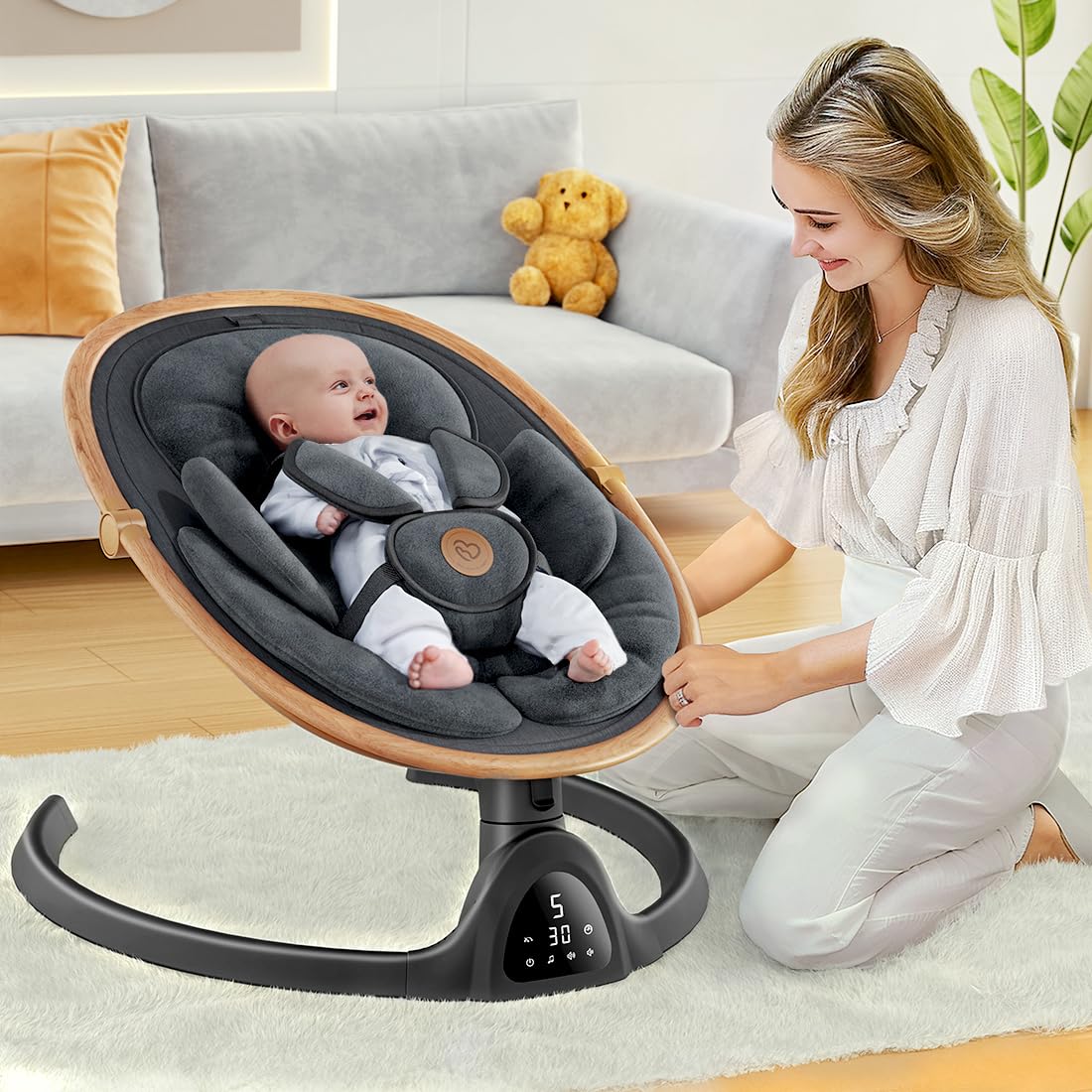 Detalle 2 de Fasonbaby Infant Swing with 3 Seat Positions