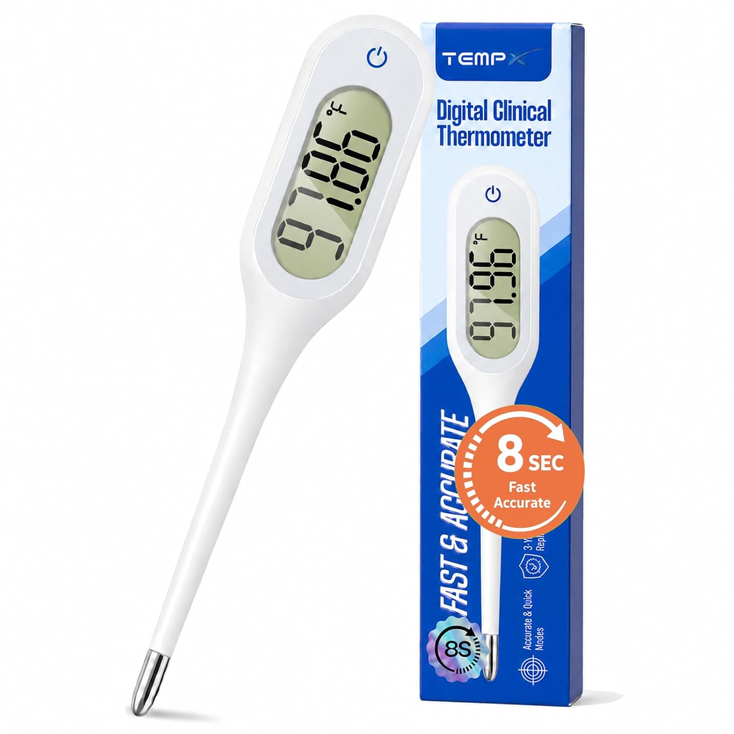 Detalle de Tempx 8-Second Digital Thermometer for Adults and Kids