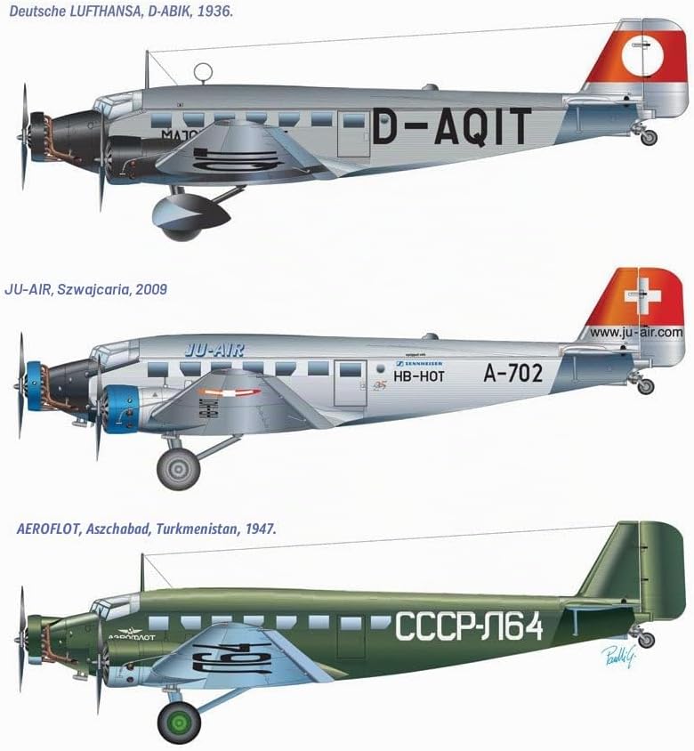 Detalle 1 de Italeri 510000150 – zestaw modelarski Junkers Ju-52/3m Lufthansa 1:72