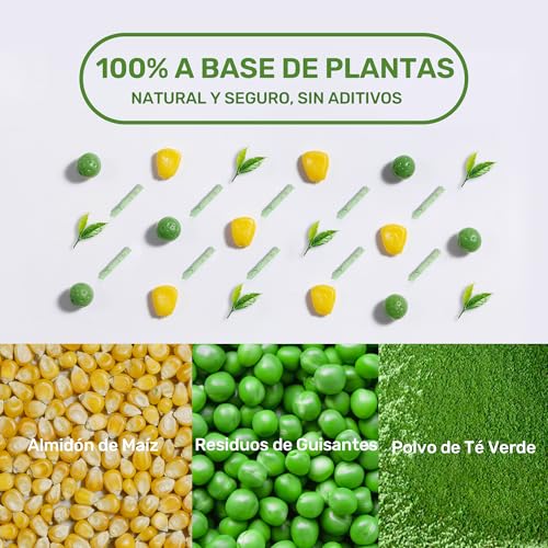 Detalle 2 de FUKUMARU Arena de Tofu para Gatos 10.8kg: arena aglomerante con té verde, polvo reducido y desechar en inodoro