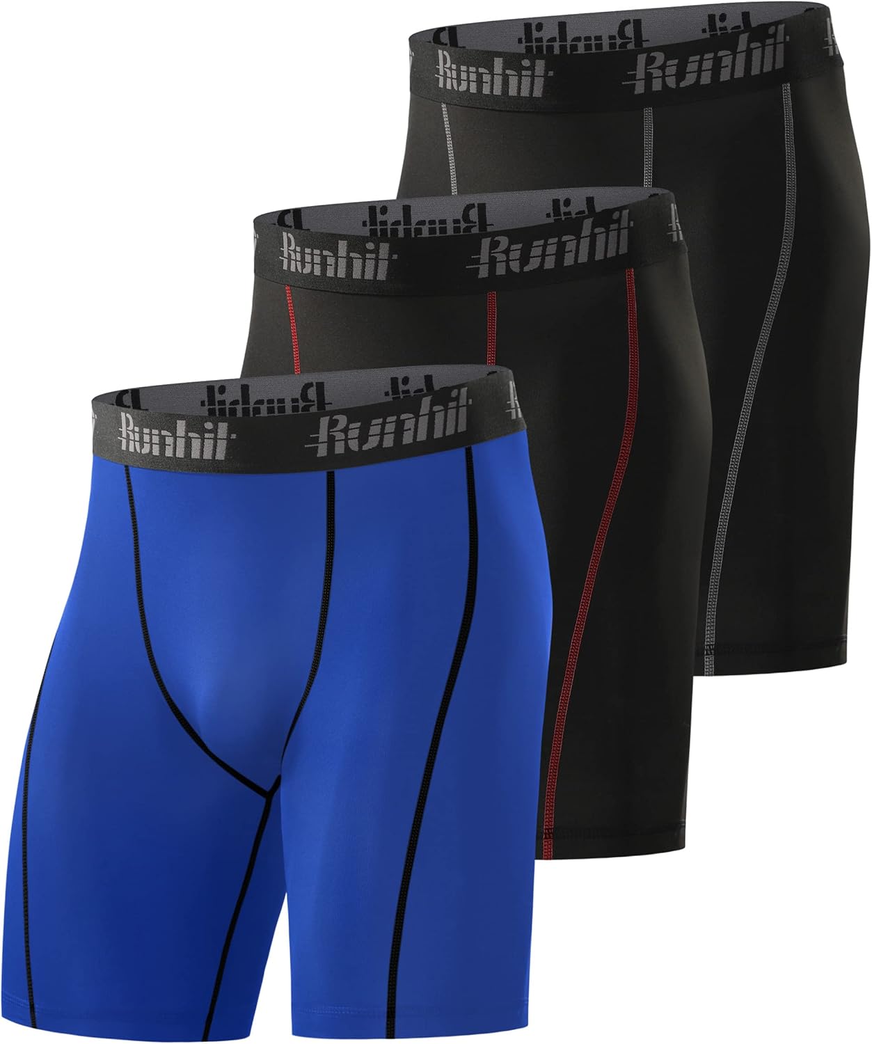 Thumbnail 6 de Runhit 3 Pack Compression Shorts for Men – Base Layer Sports Underwear