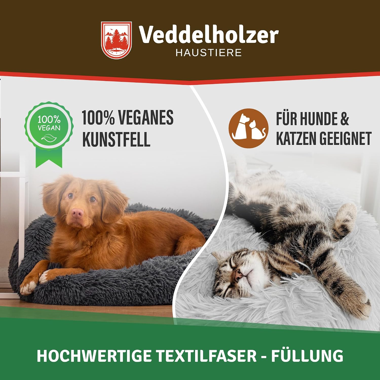 Thumbnail 5 de Veddelholzer Hundebett Ø 60 cm Dunkelgrau
