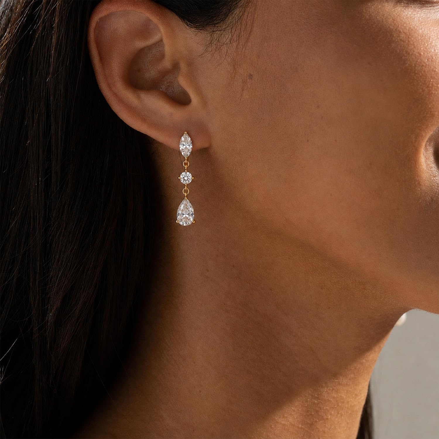 Thumbnail 6 de Dangle Earrings, 14K Gold-Plated