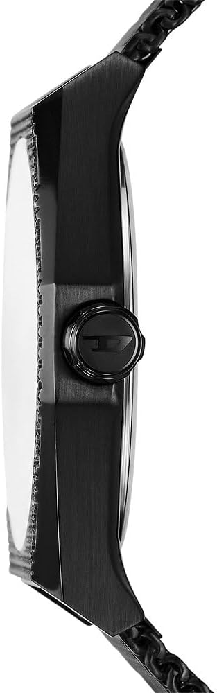 Detalle de Diesel Montre Scraper pour Homme – Quartz, 3 aiguilles + date, boîtier 43 mm, bracelet acier noir ou cuir