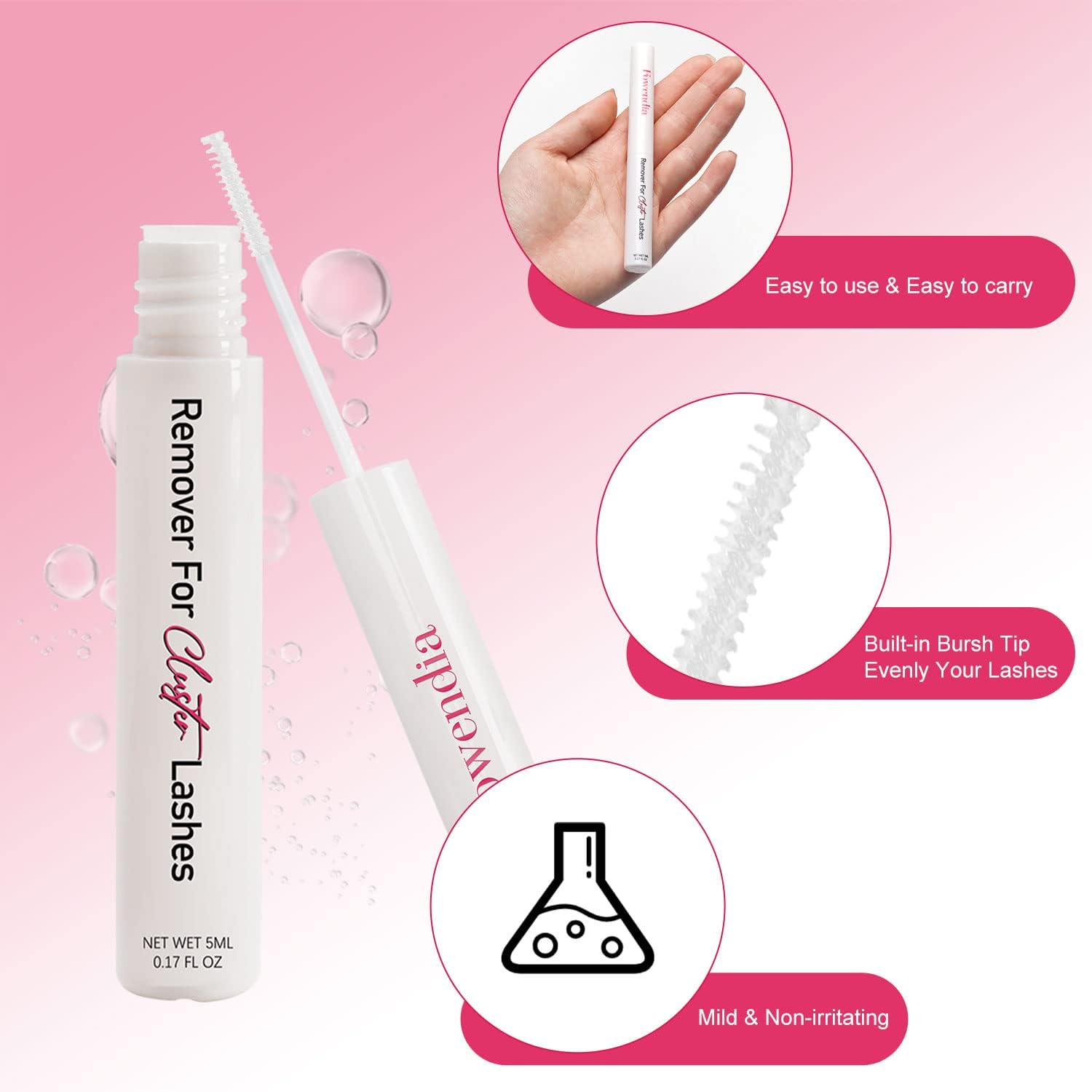 Detalle de Fowendia Lash Bond and Seal Kit with Remover, Waterproof 3-in-1