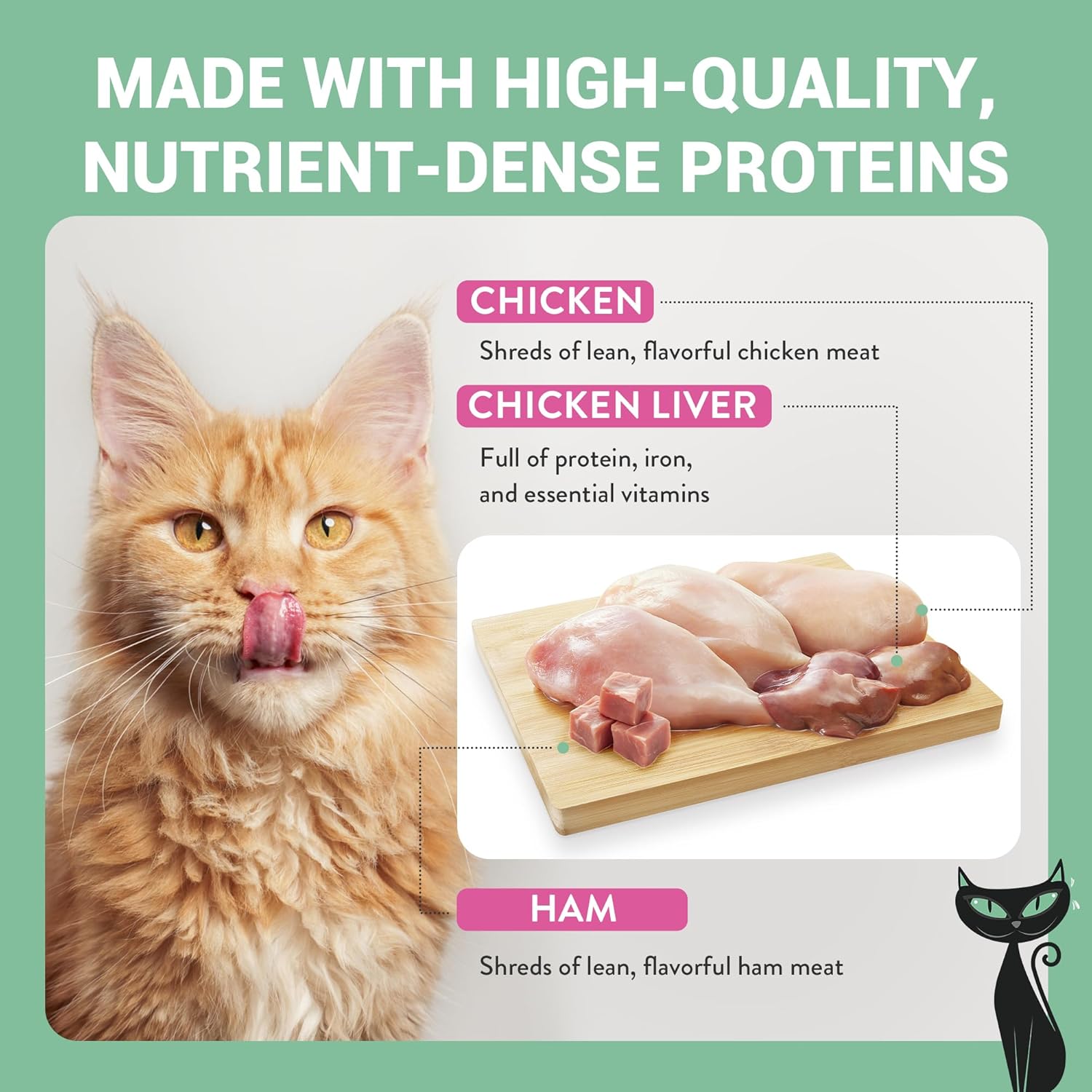 Thumbnail 4 de Schesir After Dark Filetti di Pollo con Prosciutto in Brodo (12 x 80 g) – umido grain free per gatti adulti