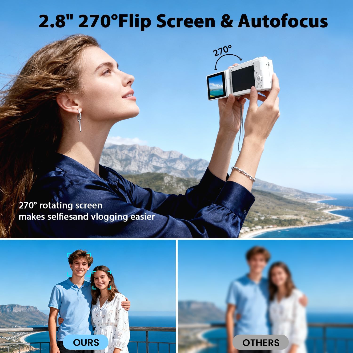 Detalle de Digital Camera 72MP 4K vlogging camera with 18x zoom