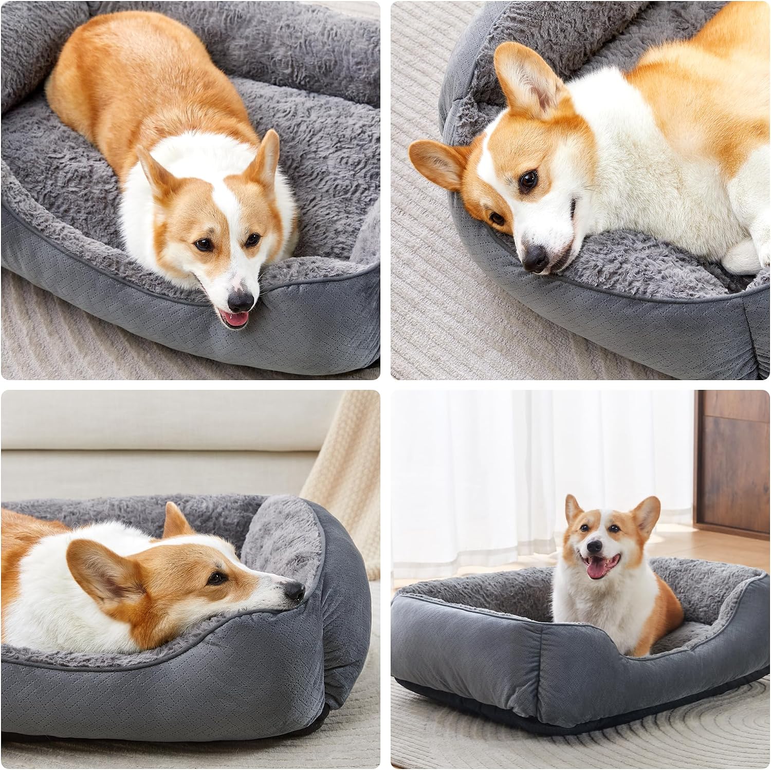 Thumbnail 6 de Oveppy Dog Bed Small: Super Soft Rectangular Bed with Anti-Slip Base and Washable Cover
