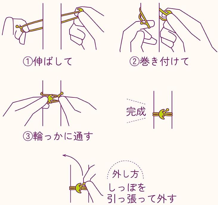 Detalle de オーバンド たばねバンド #18 ピンク 50g、掛けて留める結束用輪ゴム