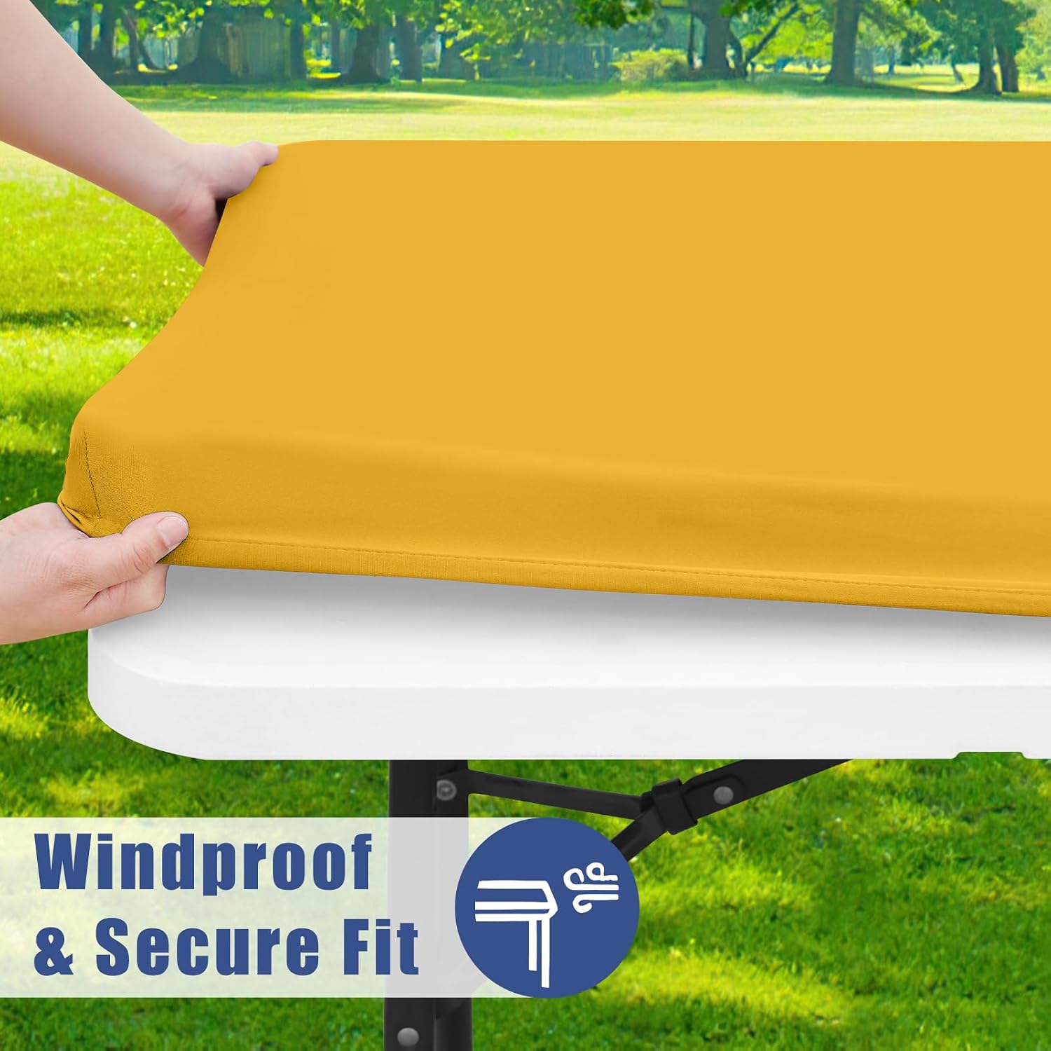 Detalle de Moosfor Stretch-Fit Tablecloth, 30" x 72
