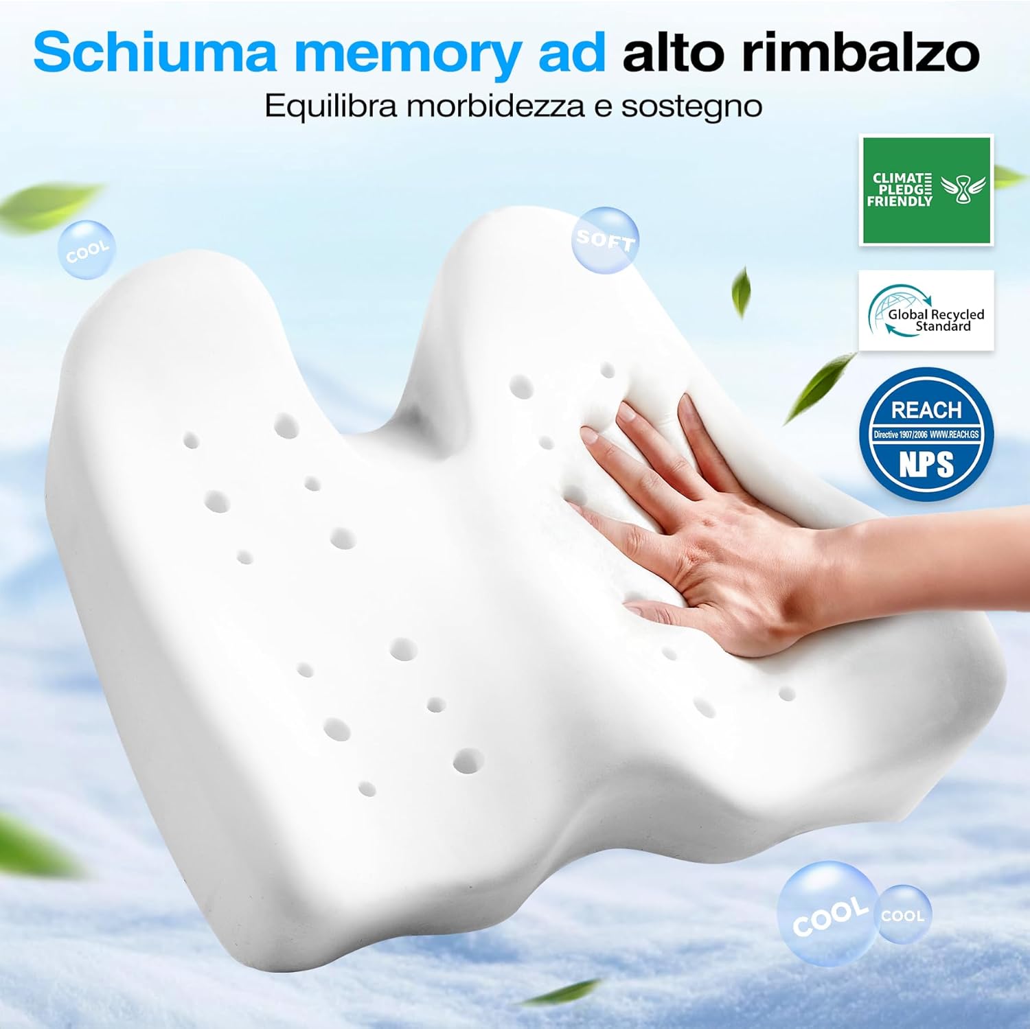 Thumbnail 1 de Ophy Cuscino Sedia – Memory Foam Premium a Forma U, comfort morbido e supporto completo