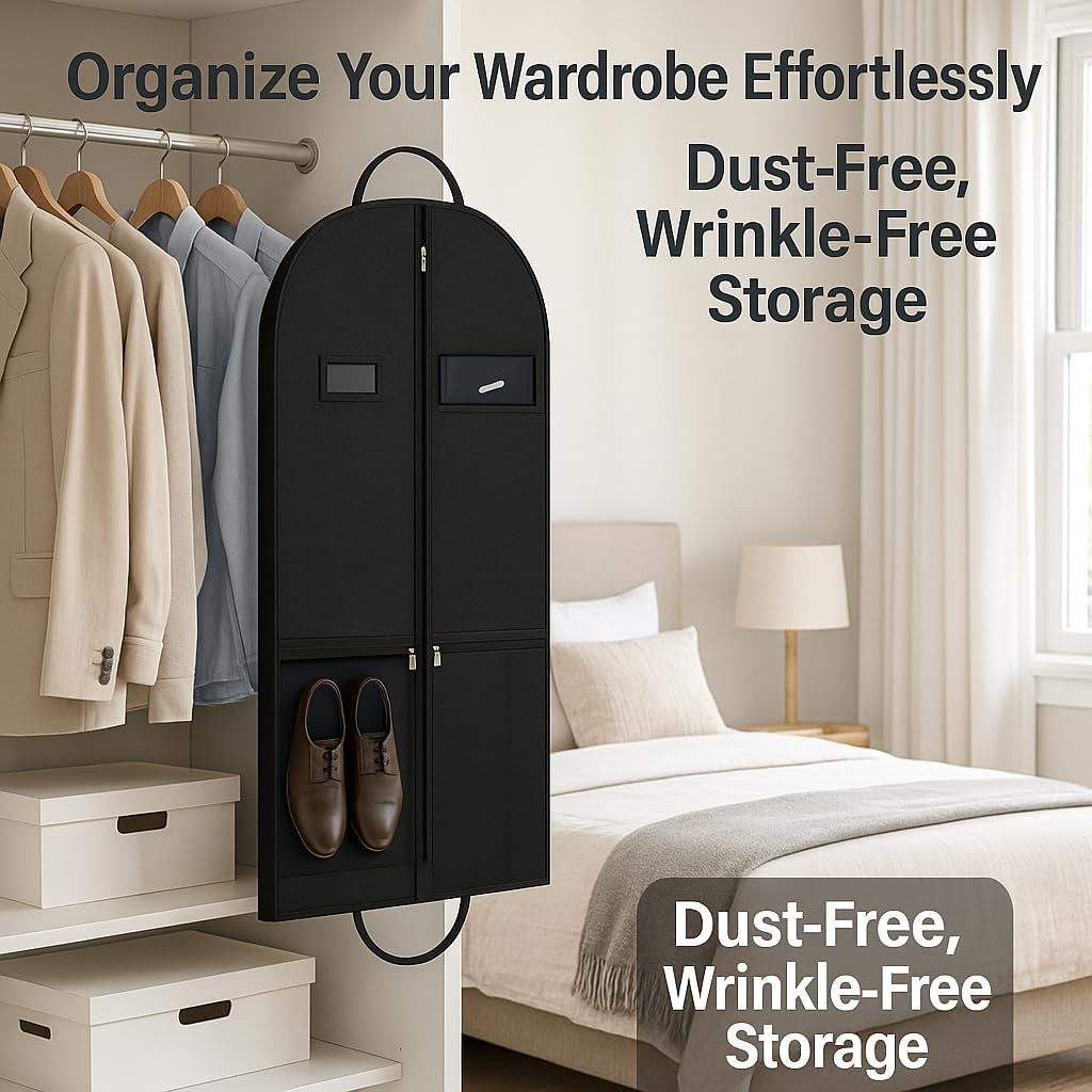 Thumbnail 4 de Large Heavy Duty Garment Bags (54 inch) – Hanging, Zippered & Breathable Storage for Long Clothes