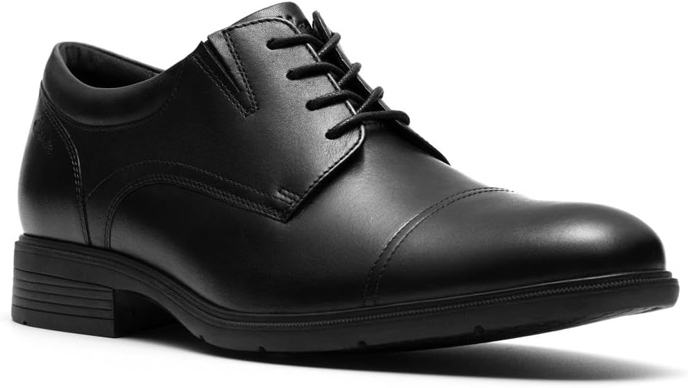 Thumbnail 1 de Clarks Steadwell Cap en cuir noir
