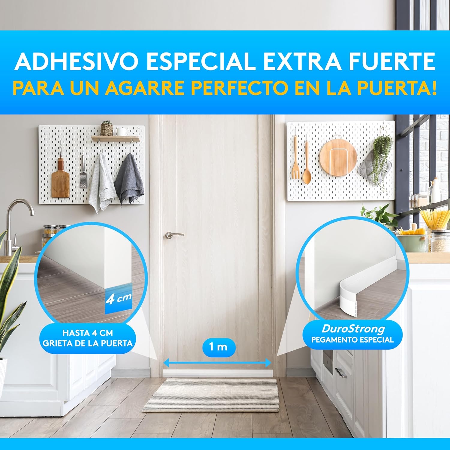 Detalle 2 de SilverRack Burlete Puerta Entrada 1x1 m blanco