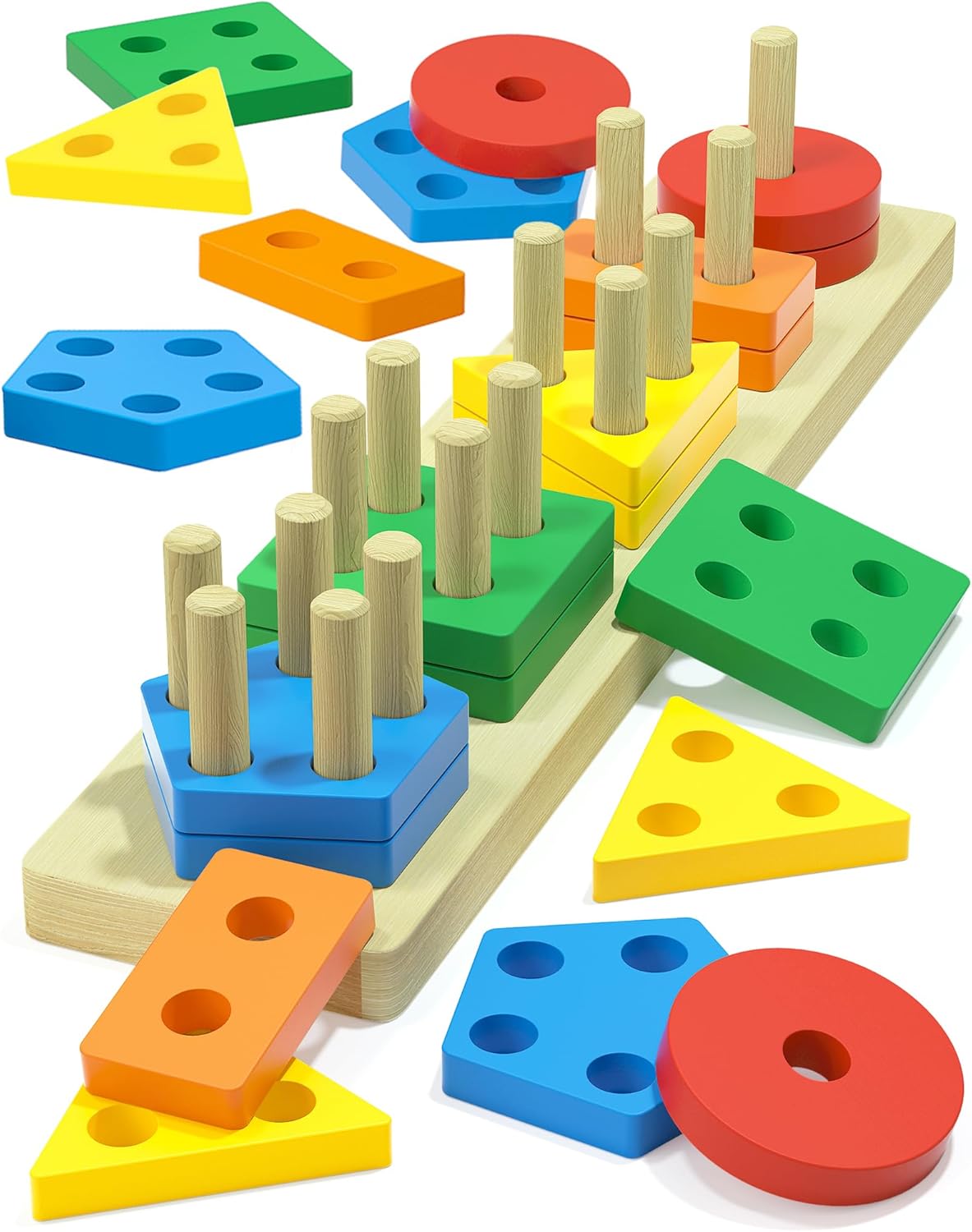 Detalle de Zartores Montessori Shape Sorter 20 pcs