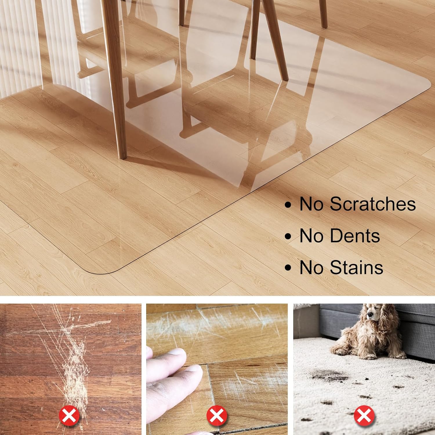 Thumbnail 3 de ZPAI Crystal Clear 3x5ft Floor Mat