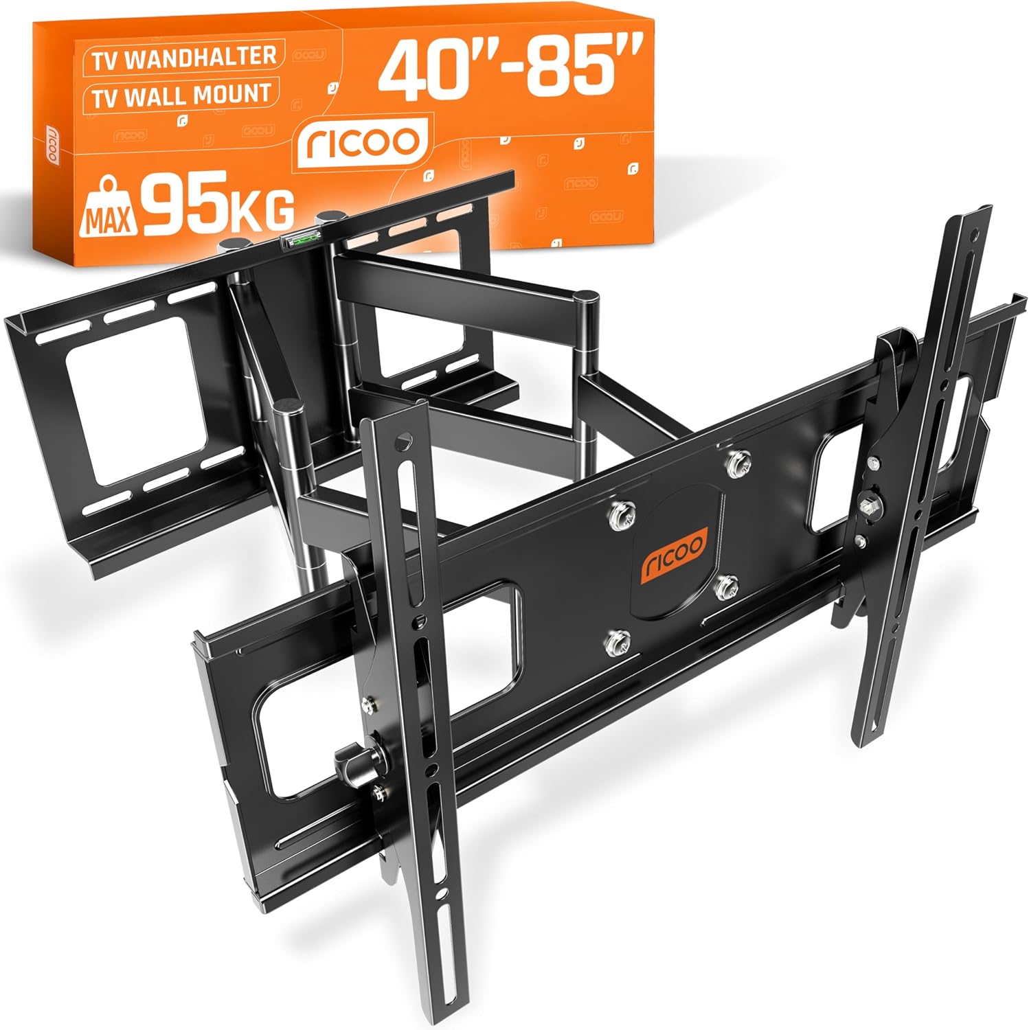 Thumbnail 6 de RICOO Supporto TV da parete S5244 girevole e inclinabile per TV 32”–55” con VESA 200×200–400×400