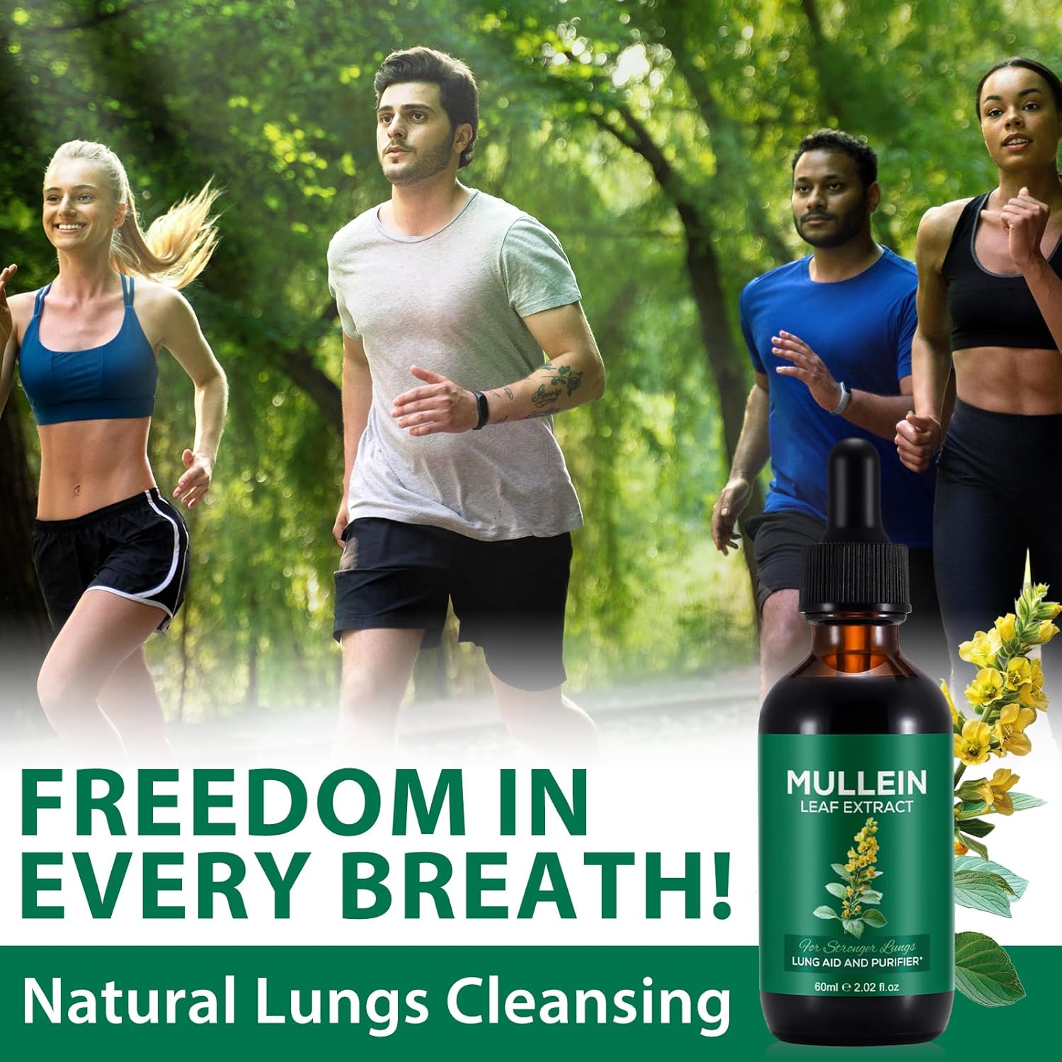 Detalle 2 de Mullein Drops 120 ml mullein extract for lungs đź’§