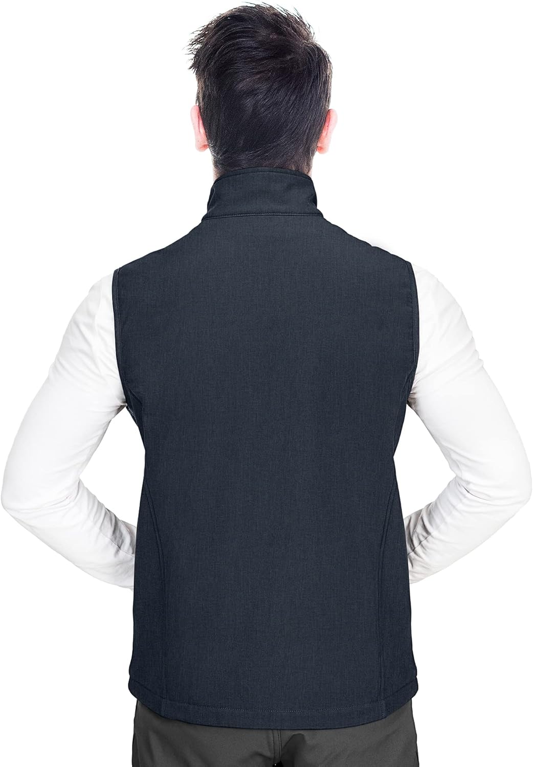 Thumbnail 1 de 33,000ft Men's Softshell Gilet: Windproof Fleece-Lined Utility Vest for Leisure, Golf and Travel