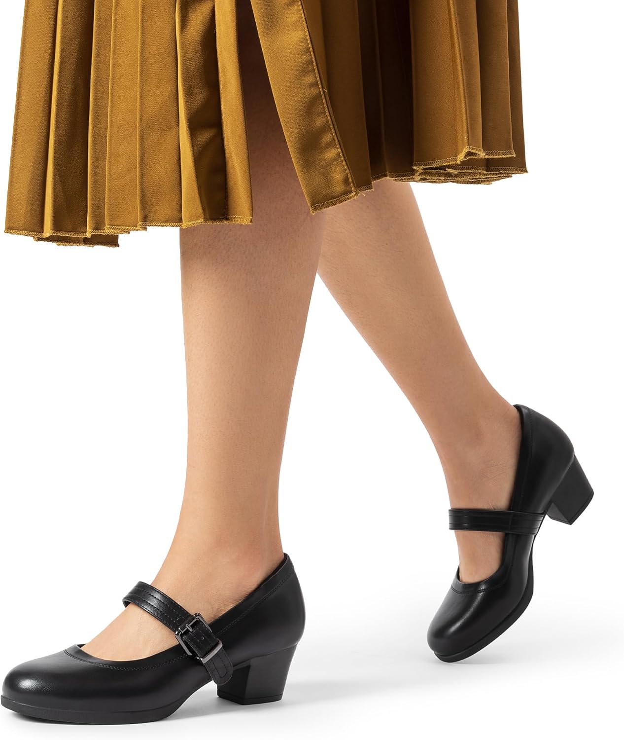 Thumbnail 1 de DREAM PAIRS Damen Mary Janes Pumps mit Chunky High Heel – komfortabler Absatz-Glanz für den Alltag