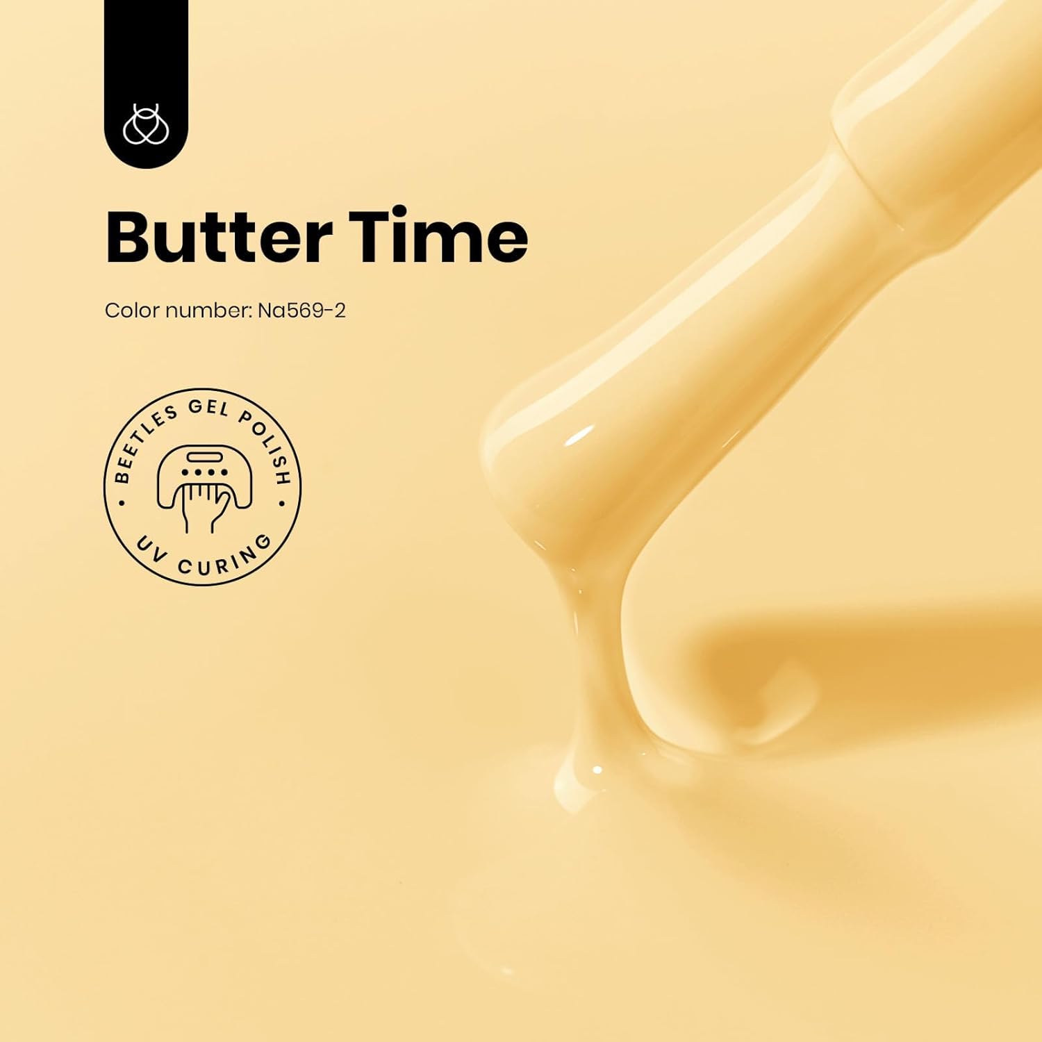 Thumbnail 2 de Beetles pastellgelber Gel-Nagellack (15 ml) für UV-/LED, Butter Time – hellgelb