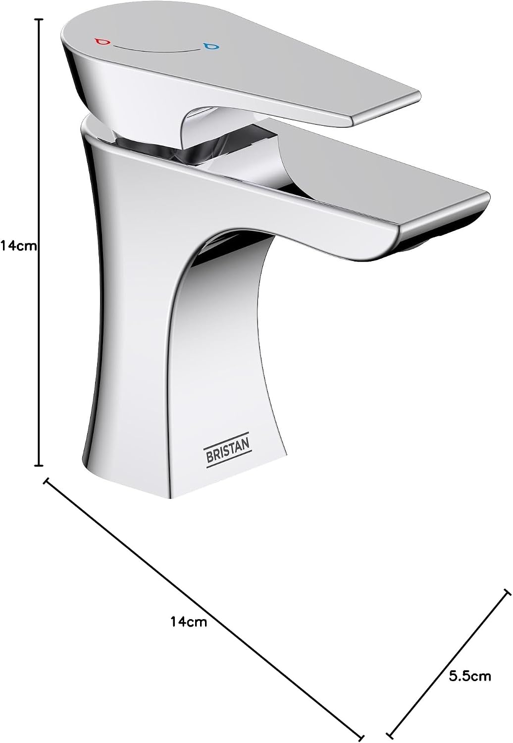 Thumbnail 5 de Bristan Hourglass Eco Start Basin Mixer Tap 💧