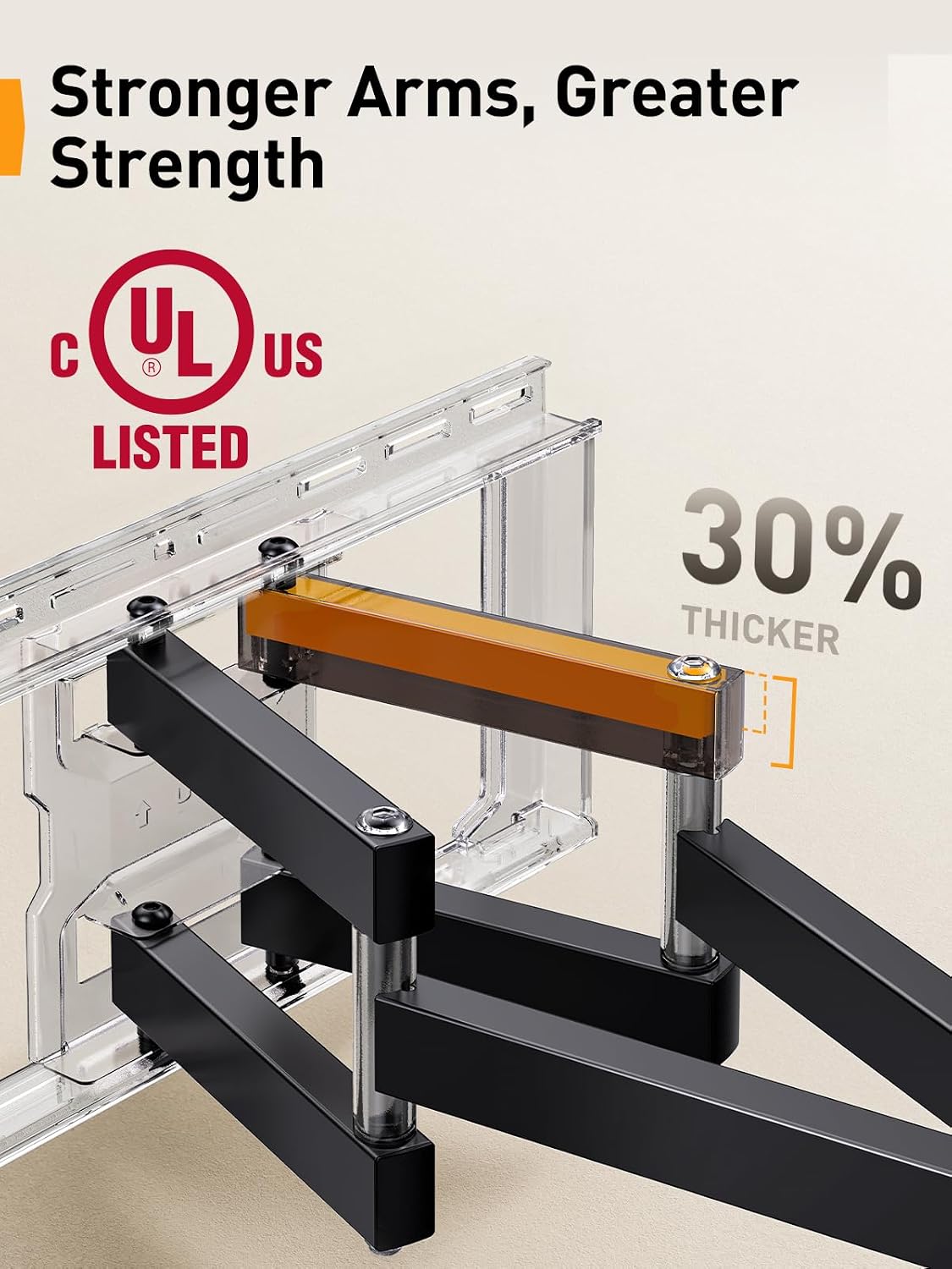 Thumbnail 2 de Perlegear PGLF8 Full Motion TV Mount 132 lb