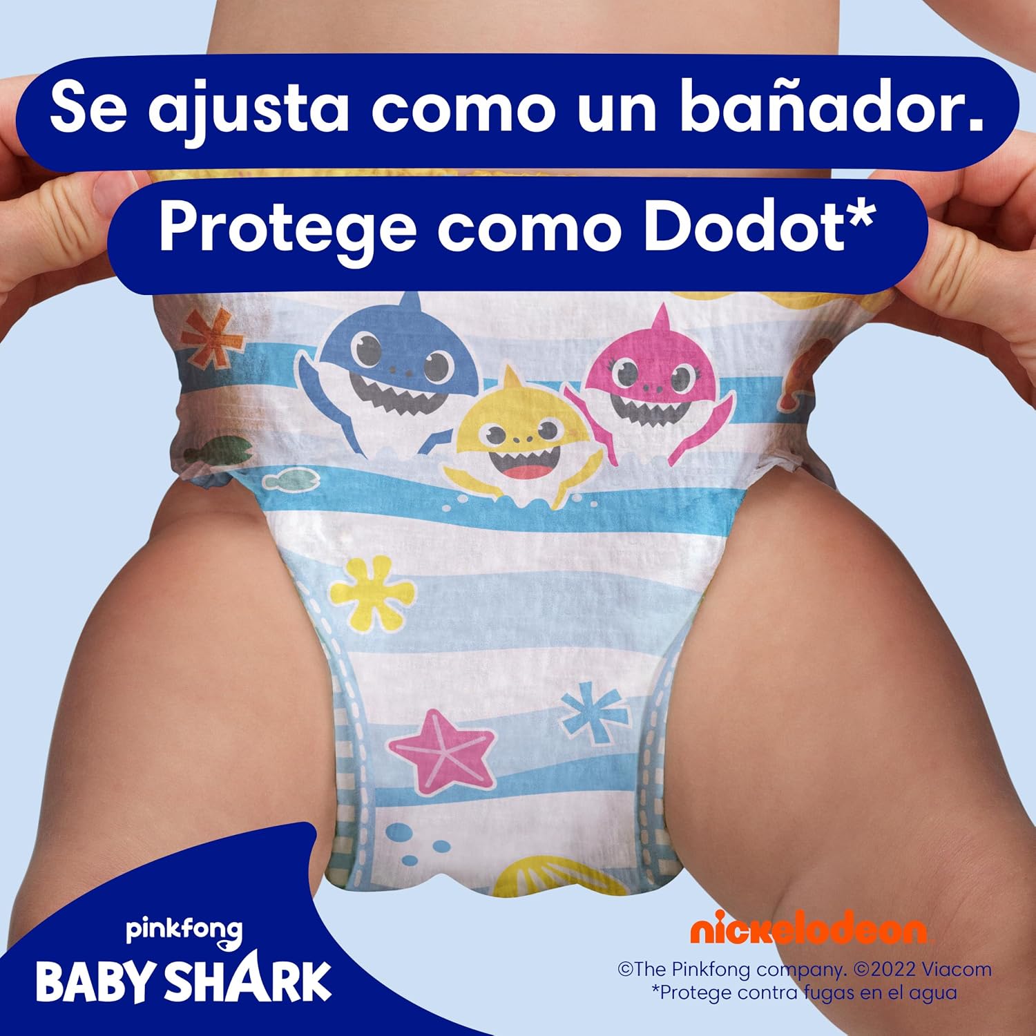 Detalle de DODOT Splashers Baby Shark Pañales Bañadores 80 unidades 🦈