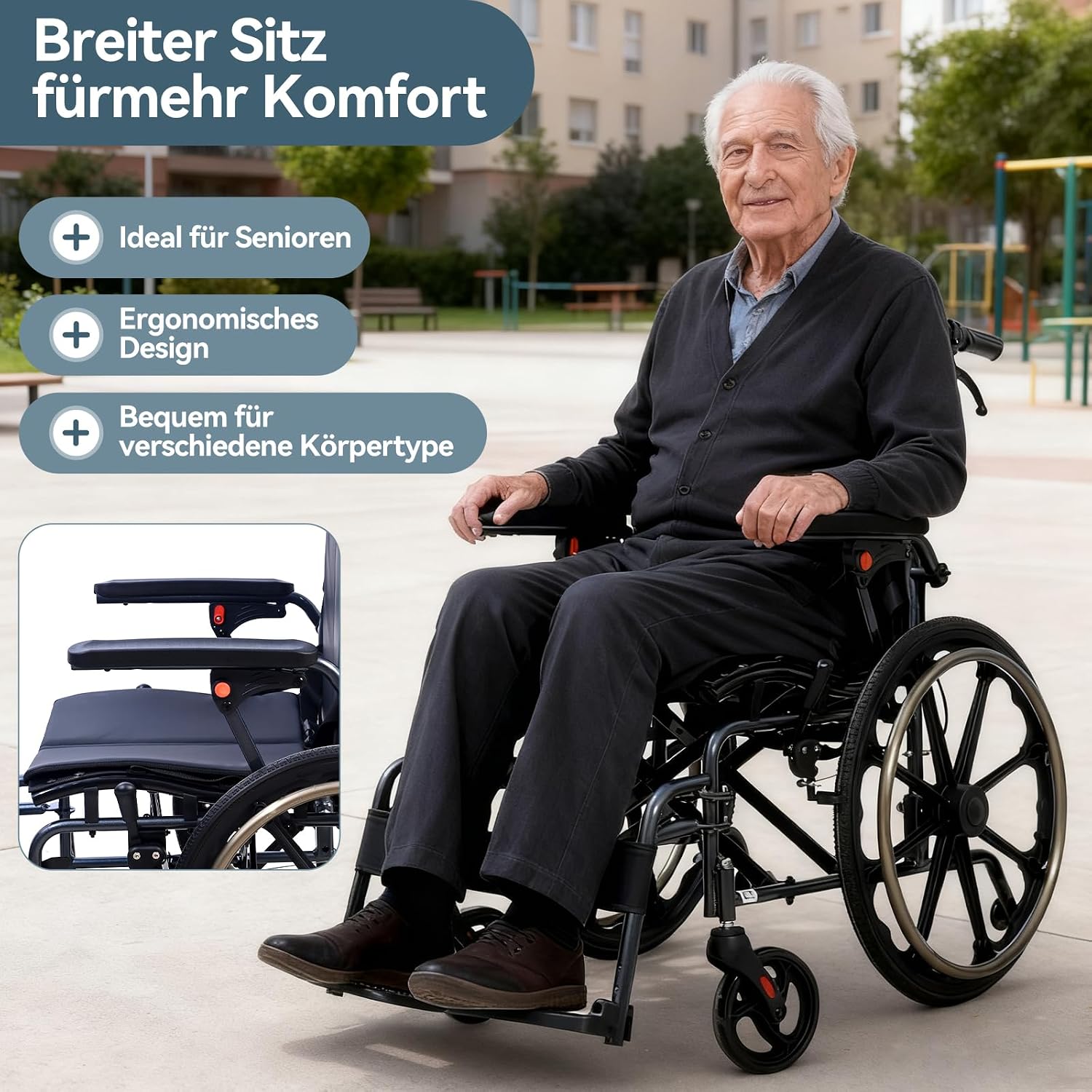 Detalle 2 de ByteTecpeak M4 Rollstuhl faltbar 13 kg ♿