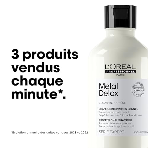 Detalle 2 de L’Oréal Professionnel Crème Lavante Metal Detox – Shampoing Anti-Casse & Anti-Metal 300 ml