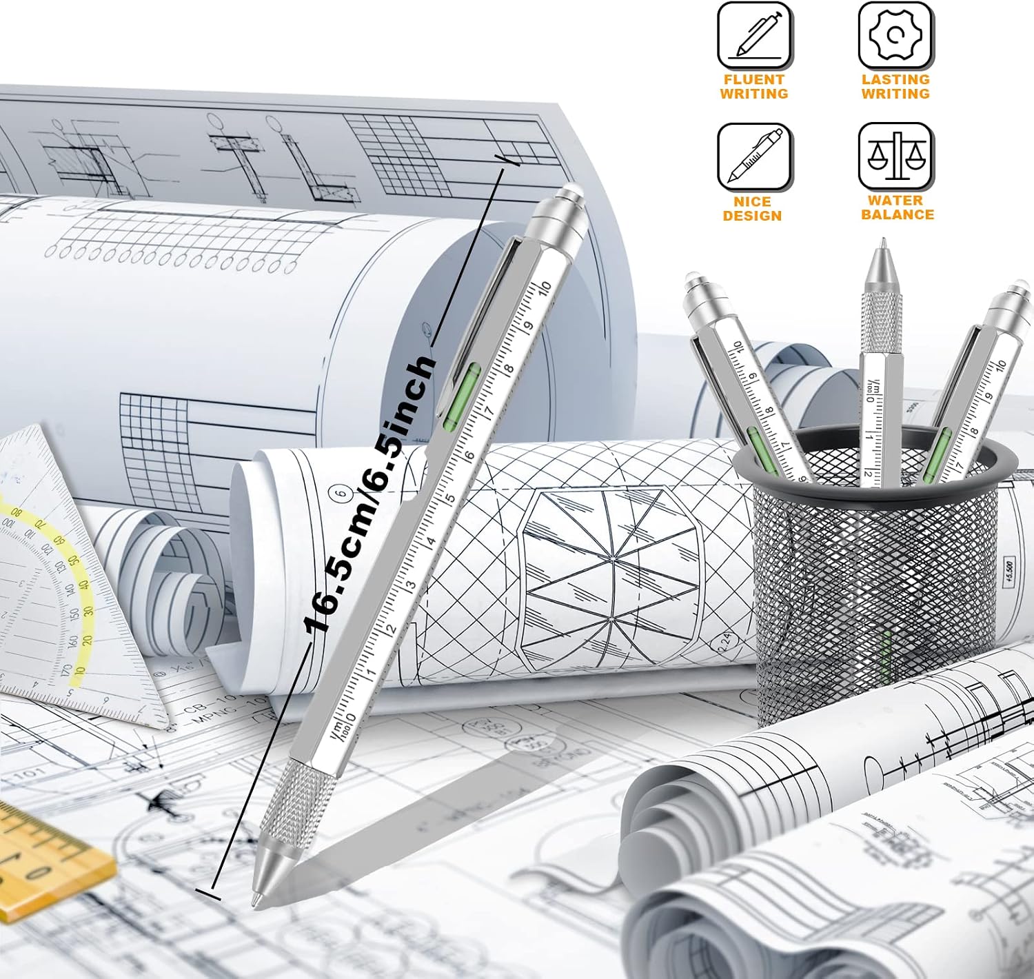 Thumbnail 6 de KEZKALS LP0058-SL-SET 9-in-1 Multitool Pen with LED and Aluminum Body