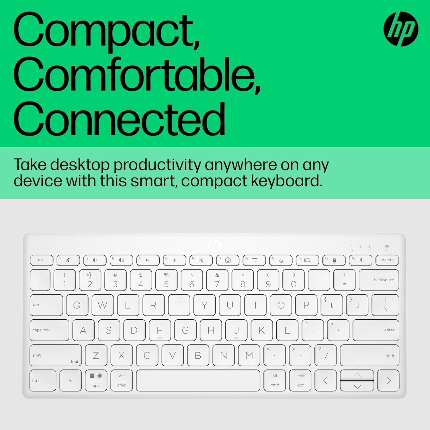 Detalle de HP 350 Compact Bluetooth Keyboard – White