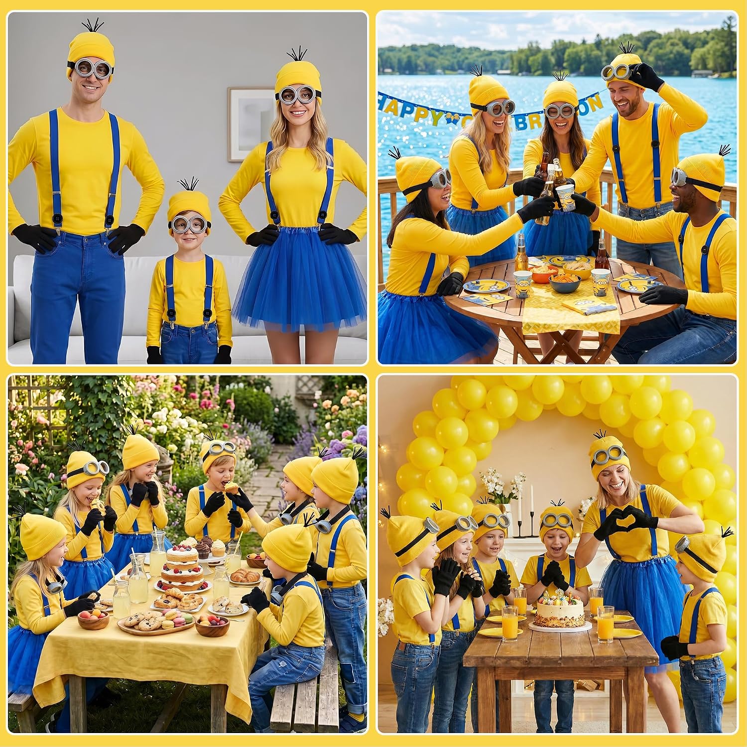 Detalle de Rilcn Cosplay Costume Accessory Set for Adults – Complete Yellow Duo Costume