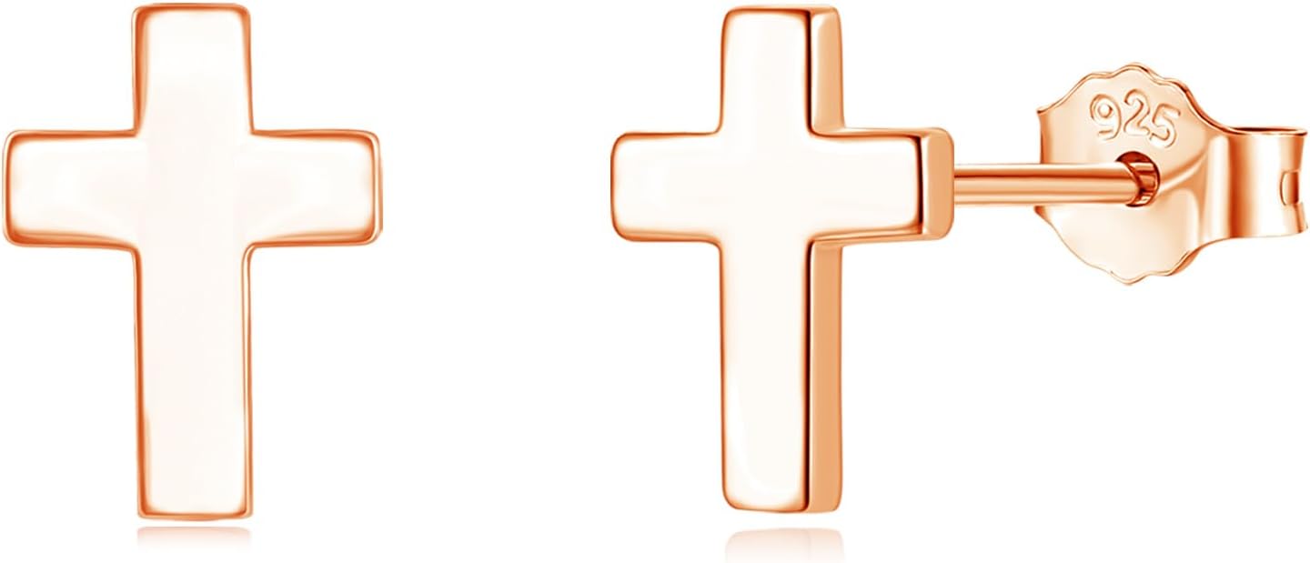 Thumbnail 4 de Cangall Ohrstecker 925 Sterling Silber Kreuz Ohrstecker