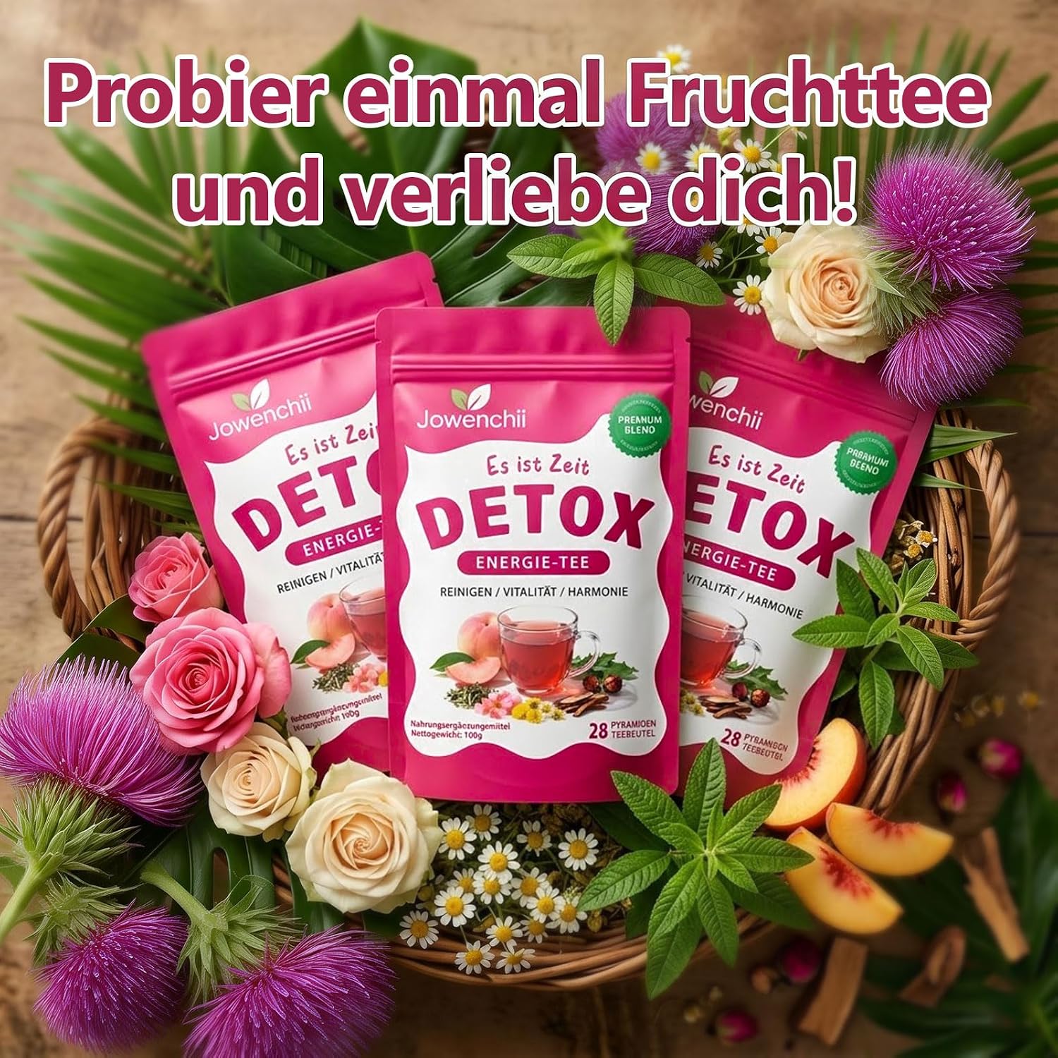 Thumbnail 6 de Detox Tee zum Abnehmen & Leberfunktion – 28 Tage Kräutertee mit Mariendistel, Löwenzahn, Ginseng & Ingwer