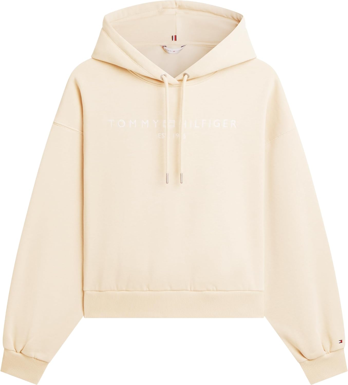 Detalle de Tommy Hilfiger Corp Logo Mdrn Hoodie Ww0ww47832: felpa con cappuccio da donna