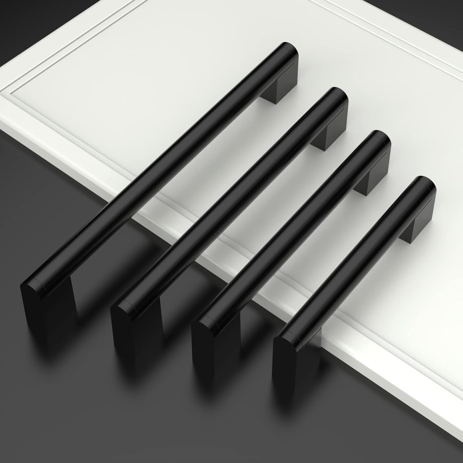 Detalle 2 de Amerdeco 10 pezzi Maniglie per Mobili da Cucina in Argento – Distanza fori 224 mm, Acciaio inossidabile