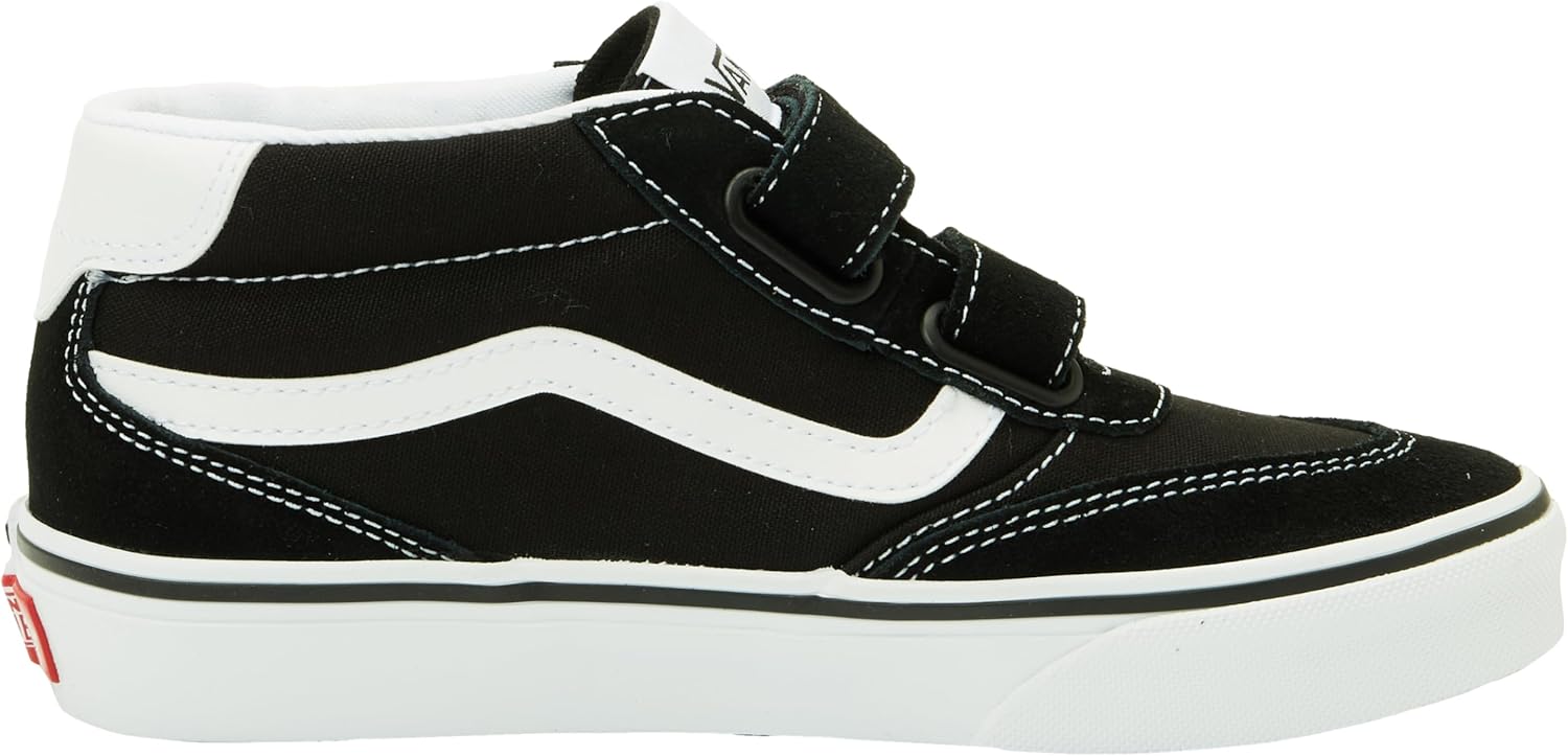 Detalle de Vans Mixte Enfant Brooklyn Mid V Basket : style classique et confort pour les petites sneakers