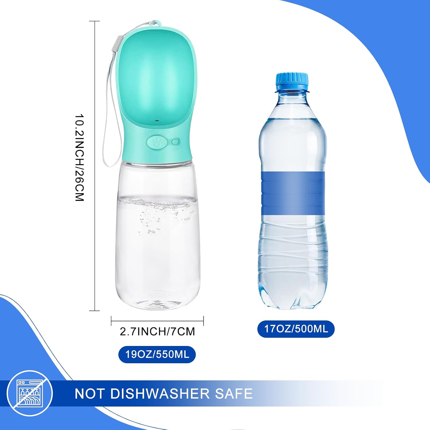 Thumbnail 2 de Emwel Dog Water Bottle 550ml